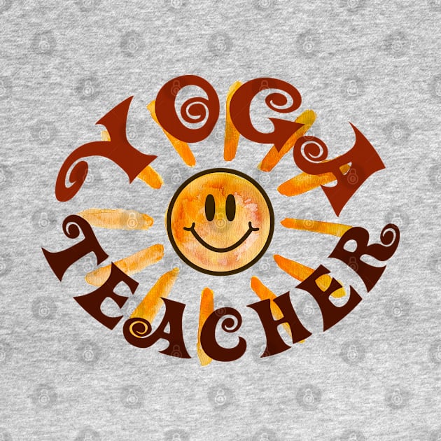 Yoga Teacher Happy Face Sunshine Gift by Heartsake